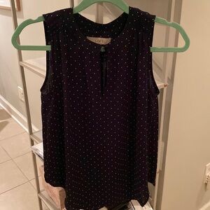 LOFT navy star tank blouse